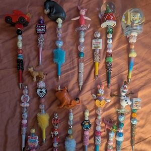 Scroll Photos To See Various Themed Beaded Pens For Sale